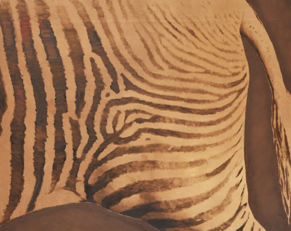Zebra, oil on linen, 100x80, 2019